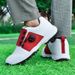 Men's Golf Fashionable Wide Sole Casual Sports For Men Automatic Knob Laces Spikeless Vacation Walking Shoes_desvips.com