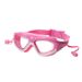 Children's Waterproof Anti-Fog Large Frame Diving Goggles Boys And Girls Professional One-Piece Earplugs Silicone HD_desvips.com