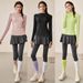 Women's Plus Size Yoga Outfit Set Quick Drying Outdoor Morning Running Cycling Sportswear Fitness Pilates Clothing_desvips.com