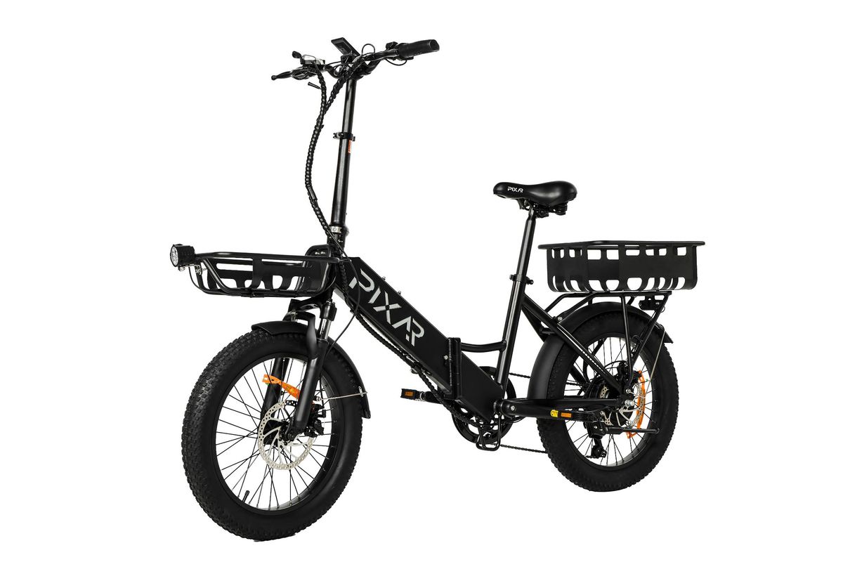 Pixar Wind-1 Folding Electirc Bike City Bike 20 *3 Inch-Fat Tire 500W(Mark 250W) Motor 48V 10.4AH Battery 7-Speed Front Fork Suspension_desvips.com