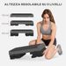 Stepper Fitness Regolabile A 10.5/15.5/20.5 Cm Con Superficie Antiscivolo In PE, 77x36x20.5 Cm, Grigio_desvips.com