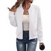 Women's Clothing new solid color zipper jacket baseball collar casual jacket_desvips.com