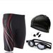 Two-Piece Suits Men's Swimwear Equipment Professional Trendy Men's Boxer Shorts Swimming Goggles Swimming Cap Nose Clip Earplugs 4 Piece Set_desvips.com