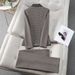 Women's Clothing houndstooth small suit jacket Women's Mid-length slim temperament suit jacket professional suit_desvips.com