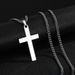 Cross Necklace For Men, Fashionable Vacuum-plated Necklace, Trendy And Cool, Unisex Stainless Cross Pendant Jewelry,_desvips.com