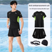 Swimwear Plus Size Trunks Hot Spring Top Men's Swim Shorts Anti-Embarrassment Swimming Gear Full Set_desvips.com