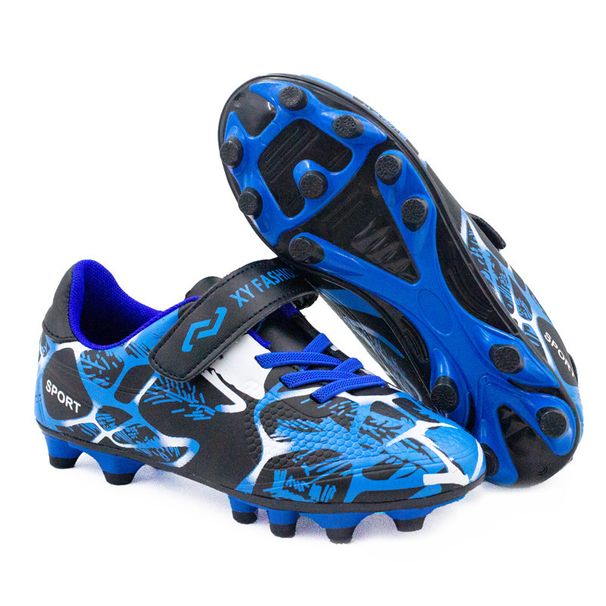 166 Children's Soccer Youth Velcro Boys And Girls Low Top Broken Flat Sole Big Long Studs Training Sports Shoes_desvips.com