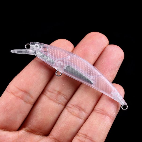 10pcs 80mm 7.9g Sinking Minnow Lure, DIY Blank Body Long Casting Wobbler, Realistic Jerkbait For Bass Trout Perch Fishing Gear_desvips.com