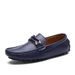 New leather men's doudou shoes Breathable casual driving shoes_desvips.com