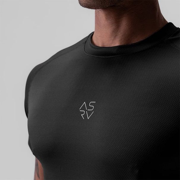 Short-sleeved Men's Summer Quick-dry Breathable Sports T-shirt, Round Neck, Solid Color, Running Training Fitness Shirt,_desvips.com