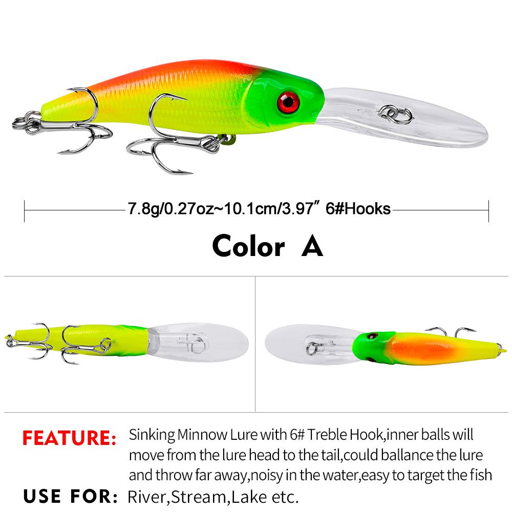 Bionic 10.1cm 7.8g Lure Minnow Plastic Bait DW1035_desvips.com