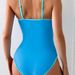 One-Piece Suits Women's One Piece Swimsuit Tummy Control Slim Swimsuit Color Matching Spaghetti Straps 1 Piece Swimsuit_desvips.com