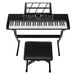 3 Modes D'enseignement Pour Débutants Banc De Piano, Haut-parleurs Intégrés Glarry GEP-110 Clavier À 61 Touches Avec Support De Piano Electronic Organ_desvips.com