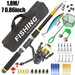 Cross-Border Sea Lure Full Combination Hard Soft Bait Reel Retractable Fishing Rod Beginner Set Complete_desvips.com