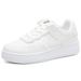 High Quality 2025 Fashion Sneakers Small White Shoes Women's Artificial PU Splicing Low Top Lace-Up Non-Slip Wear-Resistant Running Shoes 35-40_desvips.com