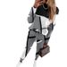 Women's Clothing 2024 new two piece set contrast color printing long sleeved round neck casual fashion suit_desvips.com