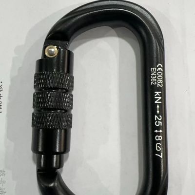 Outdoor Spring Main Automatic Carabiner Heavy-Duty Safety Climbing Quick-Descent Equipment Lock_desvips.com