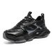 High Quality Fashion European Station Sneakers Youth/Men PU+Mesh Low Top Lace-Up Breathable Thick Sole Non-Slip Wear-Resistant Running Shoes_desvips.com