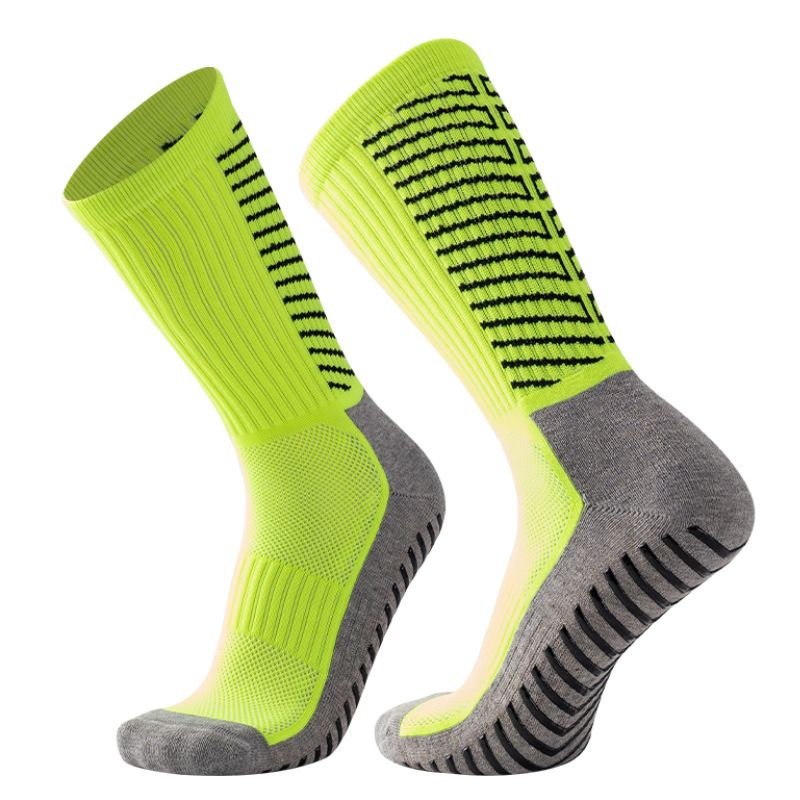 Male God Soccer Socks Anti-Slip Trampoline Training Socks Terry Cloth Mid Calf Thickened Professional Sports Socks For Men_desvips.com