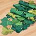St. Patrick's Day Clover Color-blocked Hollow Embroidered Round Placemat, Coaster, Heat Insulation Pad, Dust Cover_desvips.com
