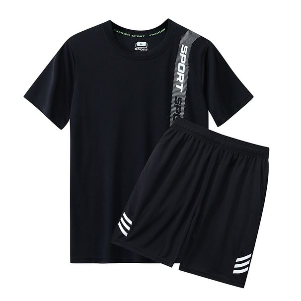 Couple Men And Women Fitness Short Sleeve Quick-Dry Set Summer Casual Outdoor Breathable Plus Size Men's Sports_desvips.com
