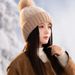 2023 Korean Syle Auumn Winer Cue Pom Cold-proof Fashion Jacquard Fleece-lined Warm Women Chrismas Casual Knied_desvips.com