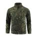 Outdoor Camouflage Double-Sided Shake Fleece Cardigan Tactical Jacket Warm Mountaineering Suit_desvips.com