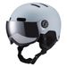 The new Snow Mirror integrated ski helmet can be adjusted for adult men and women's basic warm single and double board snow helmet_desvips.com