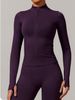 New Seamless Stand Collar Zipper Yoga For Women, Windproof Slim Fit Warm Top, Sports Running Jacket 77_desvips.com