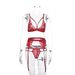 Women's clothing sexy lingerie Sexy women's lace three piece lingerie sexy suit_desvips.com