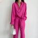 Temperament Lapel Long-sleeved Shirt Lace-up Pants Fashion Casual Suit_desvips.com