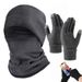 Sports Face Masks Three Piece Set Of Autumn Winter Proof Warm Headgear Motorcycle Riding Mask Sports Polar Fleece Neck Protection Touch Screen Gloves_desvips.com