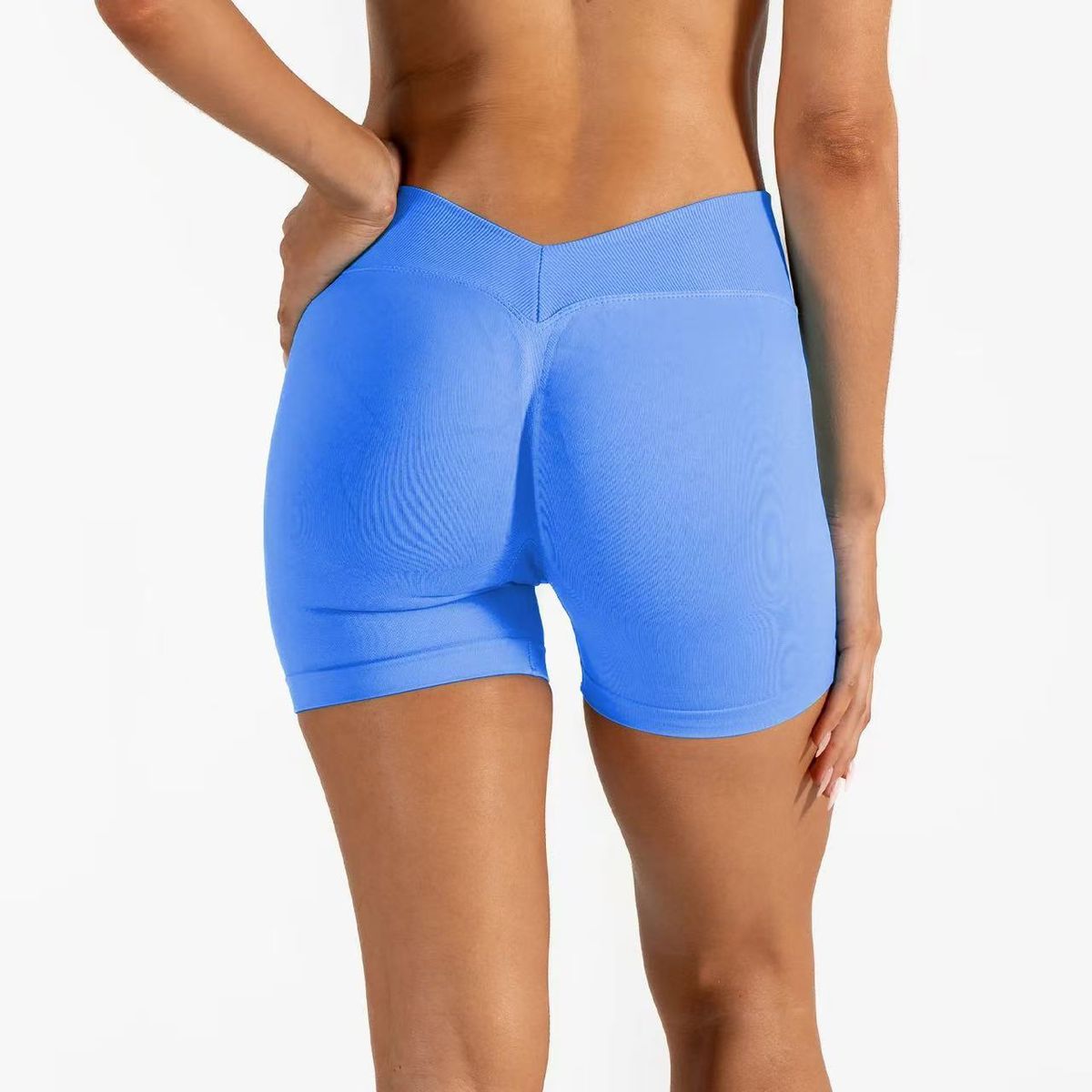 High Waist Lycra Long Pants For Yoga V-Shaped Waistband Hip-Lifting And Shaping Seamless Tight Wholesale Cross-Border Style_desvips.com