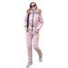 Sports & Outdoor Foreign Trade Winter New One Piece Ski Suit Women's One Piece Cotton Suit Shiny Suit Down Cotton Suit Women Cross Border Wholesale_desvips.com