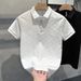 European Fashion Brand Summer Polo Shirt Short Sleeved Men's Versatile New Casual Lapel Business Jacquard T-shirt Men_desvips.com