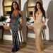 New European And American Sexy And Fashionable Sleeveless Rhinestone Camisole Backless Slim Fit Dress Party Dress_desvips.com