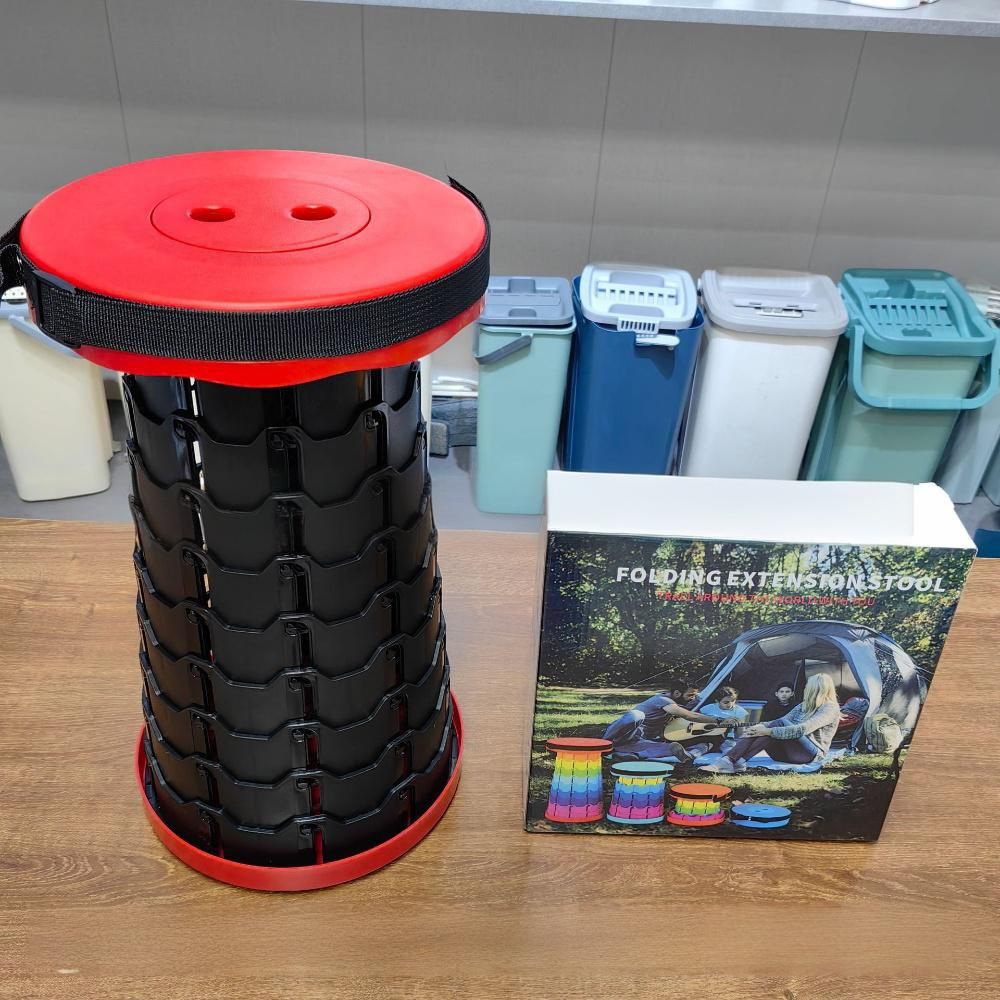 Portable Rainbow Folding Stool Compact Travel Chair For Outdoor Camping Home Use_desvips.com
