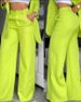 Women's Clothing Elegant Floral Sleeveless Suit Jacket + Lace Up Casual Trousers Suit_desvips.com