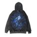 Brand Brave Sword Wind Legend Berserk Men And Women Autumn Loose Retro Washed Old Hooded Zip Sweater Jacket_desvips.com