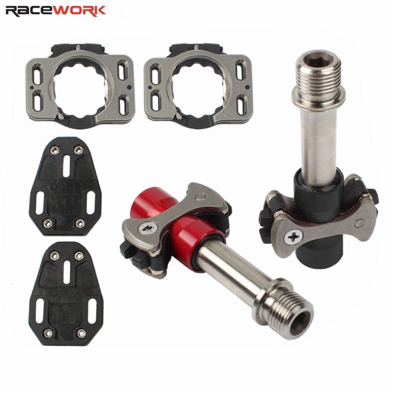 Wholesale Road Bike Aluminum Alloy Cross Lollipop Three Bearing Lock Pedals With Cleats_desvips.com