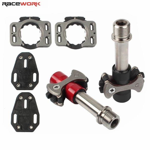 Wholesale Road Bike Aluminum Alloy Cross Lollipop Three Bearing Lock Pedals With Cleats_desvips.com