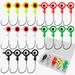 Shark Skimmer|Colorful 20 Pieces Box Set Lure Accessories Sharp Painted Lead Head Anti-Hook Bottom Fishing Hooks_desvips.com