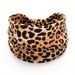 Cool Hot Girl Style Leopard Print Sports Headband Brimmed Elastic Headband Sweat Absorbing Headscarf_desvips.com