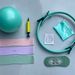 Pilates Ring Seven-Piece Stretch Aid Silicone Resistance Band Socks Yoga Straw Ball Slimming Set_desvips.com