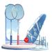 【Black Gold Sports】Badminton Single Lanwei Ultra-light Durable Type Unisex Adult Student Badminton Racket Set_desvips.com