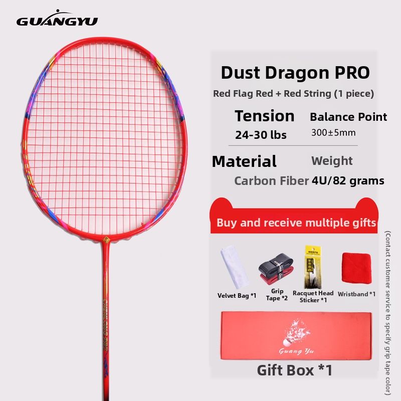 Adult All Carbon Fiber Badminton Racket Offensive And Defensive Style Training Competition Single Racket Sports Outdoor_desvips.com