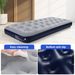 QDH Mattress Inflatable Flocked Surface Travel Sleeping Pad Air Bed For Outdoor Camping Tent Guest TravellingNavy Blue_desvips.com