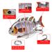 Bionic Plastic Hard 6-Section Multi-Section Fishing Lure 8cm 16g Perch Bass Universal Bait HS077_desvips.com