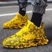 QZHSMY High-top Graffiti Men Casual High Quality Sports Running Shoes Lightweight Comfortable Gym Sneakers_desvips.com