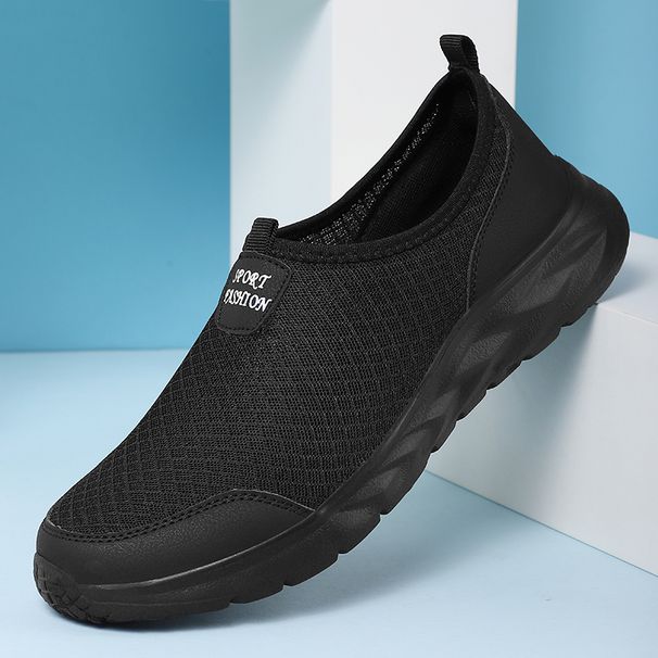 classic Casual Breathable Mesh Running Sneakers Without Laces Lightweight Men's Shoes Zapatillas De Deporte_desvips.com